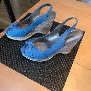 MODA Denim 4” Platform Wedges